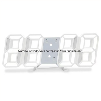 Pametni 3D digitalni budilnik s LED zaslonom, zidni sat, prikaz temperature, velik modern dizajn