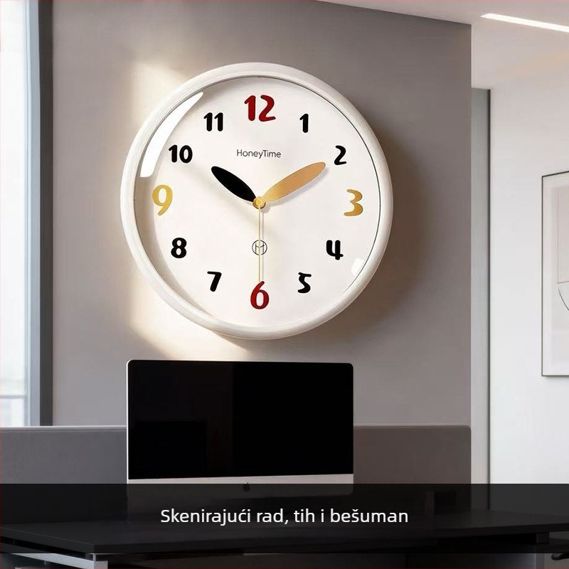 Premium zidni sat s modernim minimalističkim dizajnom, kreativni kućni zidni sat, tih, montaža bez bušenja