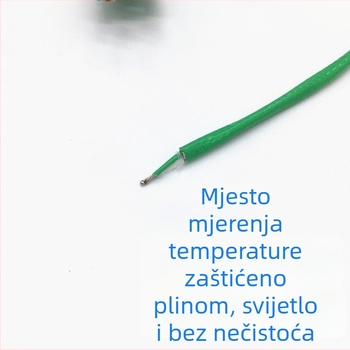 K-typ kabel za kompenzaciju termopara, zeleni štitni višestruki uvijeni par, kabel za mjerenje temperature s utikačem i utičnicom