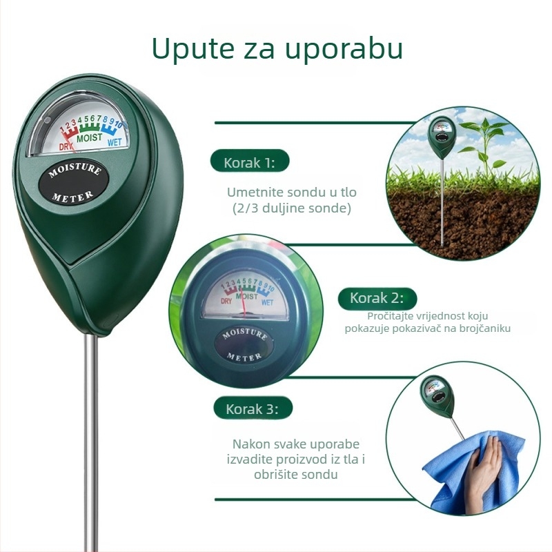 Senzor vlage tla za uzgoj cvijeća i biljaka, precizan mjerač vlage