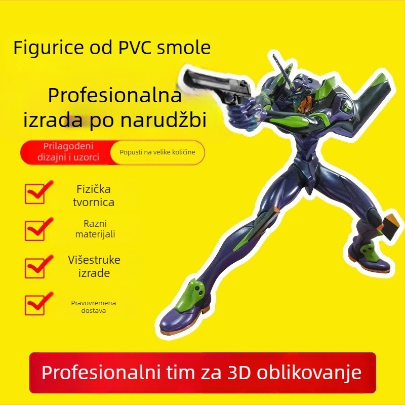 Prilagodljiva figura od PVC smole, crtani stil – ukras