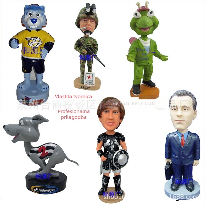 Prilagođena bobblehead figura od smole – portret sportaša u karikaturi stilu