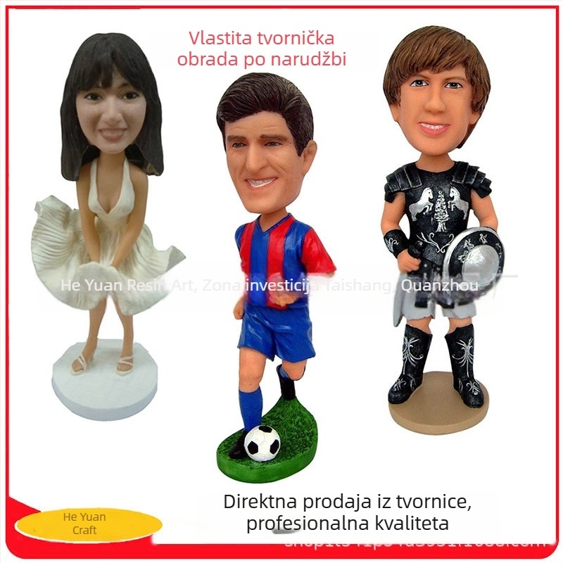 Prilagođena bobblehead figura od smole – portret sportaša u karikaturi stilu