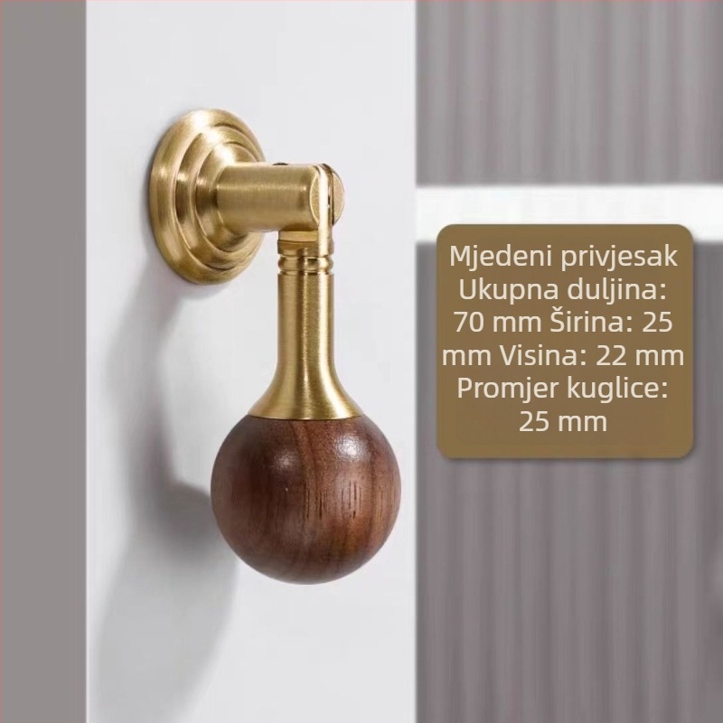Antičke brončane kvake za ormarske vrata, s okruglim kuglicama