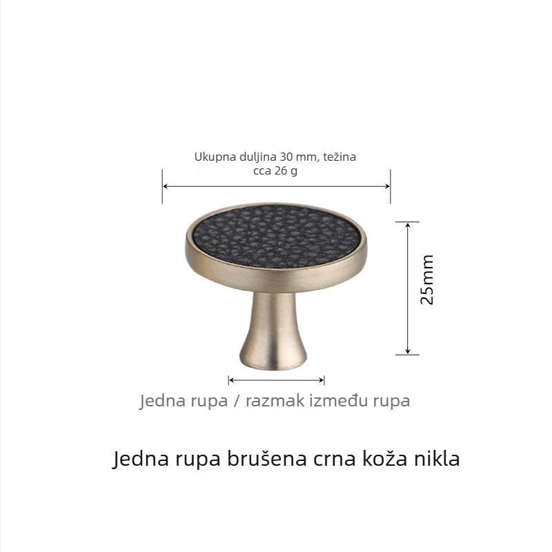 Duga ručka za ormar, crna, od cinkovog legura, europski stil, moderni minimalistički dizajn