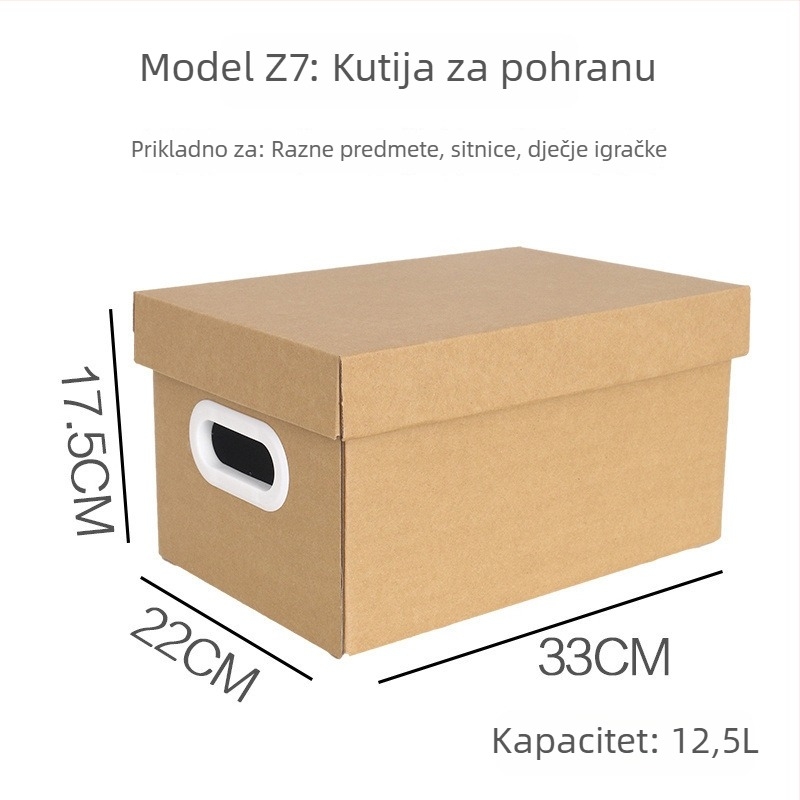 Kraft kutija za preseljenje s poklopcem za odjeću, knjige i dokumente