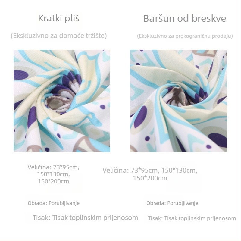 Prilagođeni goblen Peach-Skin velura s printom, zidni dekor dnevnog boravka, spavaće sobe, hodnika i hotelske pozadine