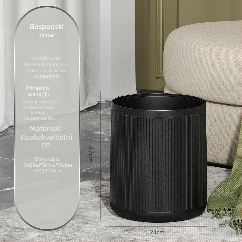 Plastični okrugli kantu za otpad od 10 L za kućnu uporabu – dnevni boravak, kuhinja, kupaonica