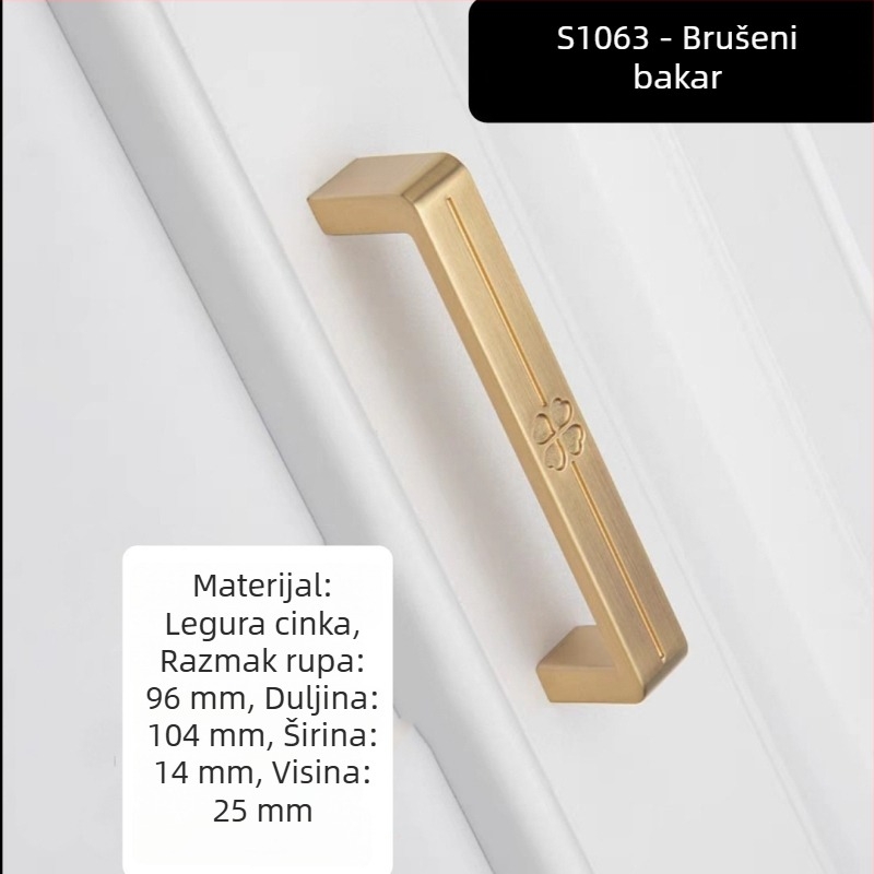 Ručka od cinkove legure s mat završnom obradom, za garderobe i ormariće, novi kineski stil, retro lagani luksuz, mala ručka za vrata i ladicu