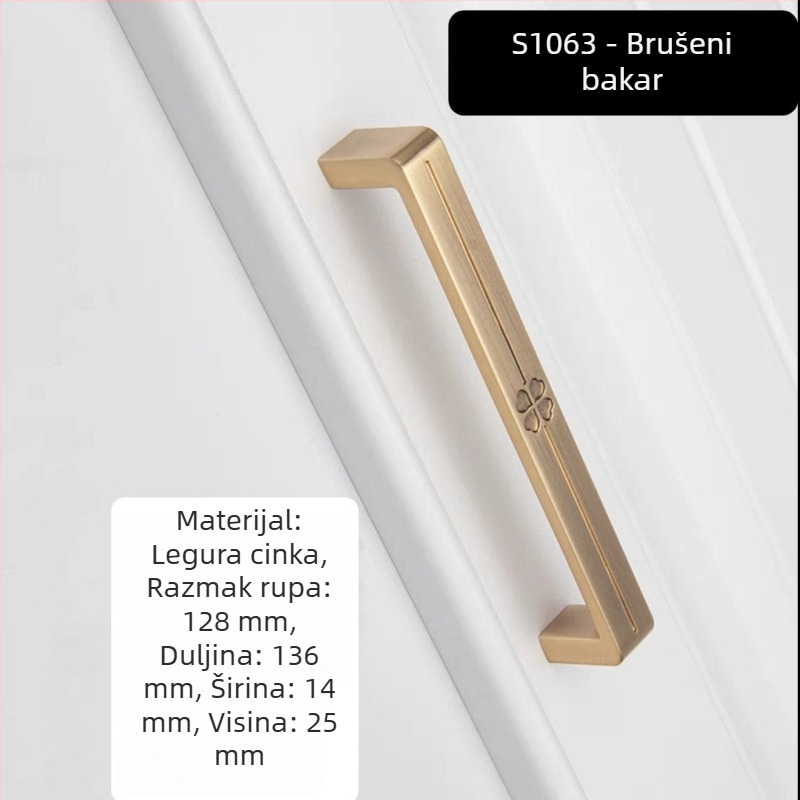 Ručka od cinkove legure s mat završnom obradom, za garderobe i ormariće, novi kineski stil, retro lagani luksuz, mala ručka za vrata i ladicu