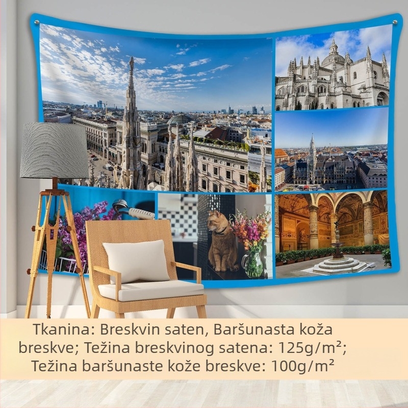 Tapiserija pozadinsko platno u Instagram stilu za dnevni boravak i spavaću sobu – pravokutni zidni ukras za rođendan