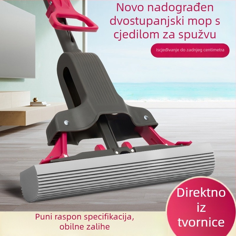 Sklopivi spužasti mop, upijajući, za kućnu upotrebu – bez pranja rukama