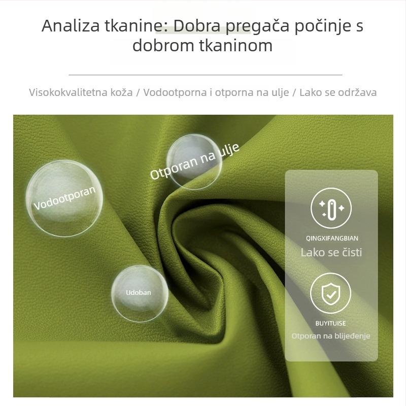 PU kožna pregača za kućnu upotrebu, kuhinja, korejskog stila, vodootporna i otporna na masnoće, s otiskom, moderno radno odijevanje