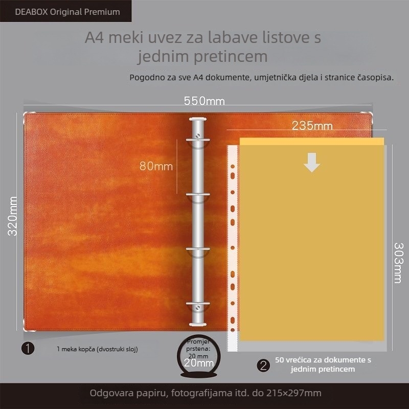 Organizator prenatalnih pregleda: torba za dokumente A5, A4 fascikla, vodootporna, odvojiva