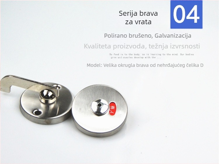Set pribora za pregrade WC-a od nehrđajućeg čelika s univerzalnim opružnim šarkama za javne zahode