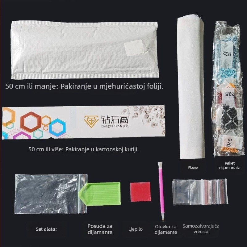 Pejzaž dijamantnim slikama – komplet s kružnim dijamantima, potpuno bušenje, križno šivanje, Suzhou vez