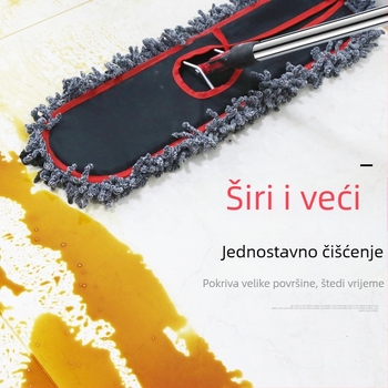 Visokokvalitetan sklopivi plosnati mop za kućnu upotrebu, veliki 90 cm mop za hotelsko čišćenje, mop od pamukog vlakna