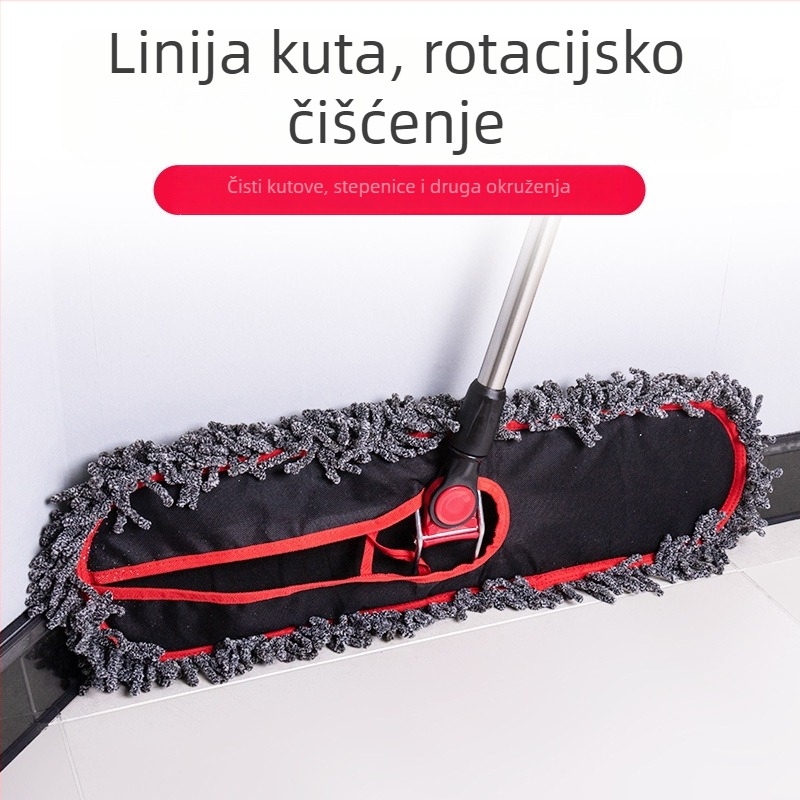 Visokokvalitetan sklopivi plosnati mop za kućnu upotrebu, veliki 90 cm mop za hotelsko čišćenje, mop od pamukog vlakna