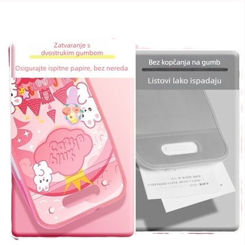 A4 vertikalni mapu s 13 pretinaca, velika kapaciteta za studentske dokumente, zip zatvarač