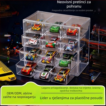 Izložbeni stalak za metalne modele automobila i kutija za pohranu igračaka