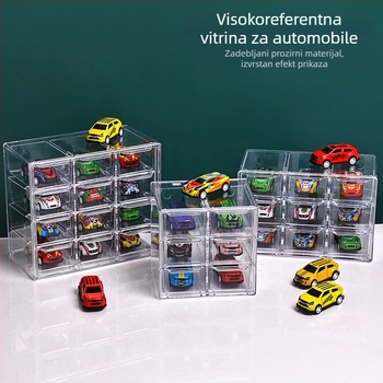 Izložbeni stalak za metalne modele automobila i kutija za pohranu igračaka