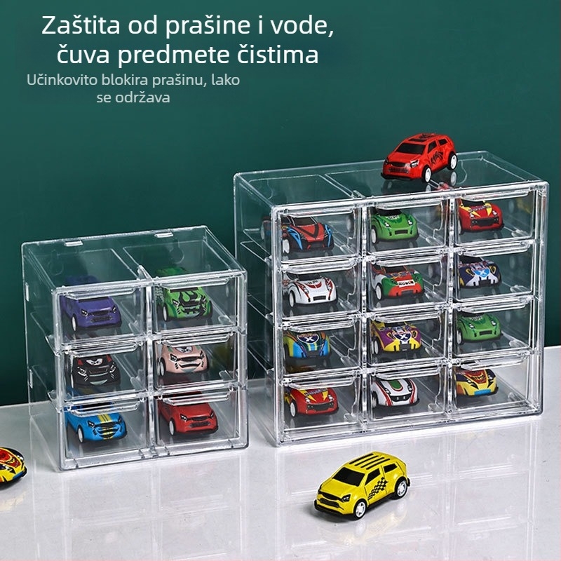 Izložbeni stalak za metalne modele automobila i kutija za pohranu igračaka