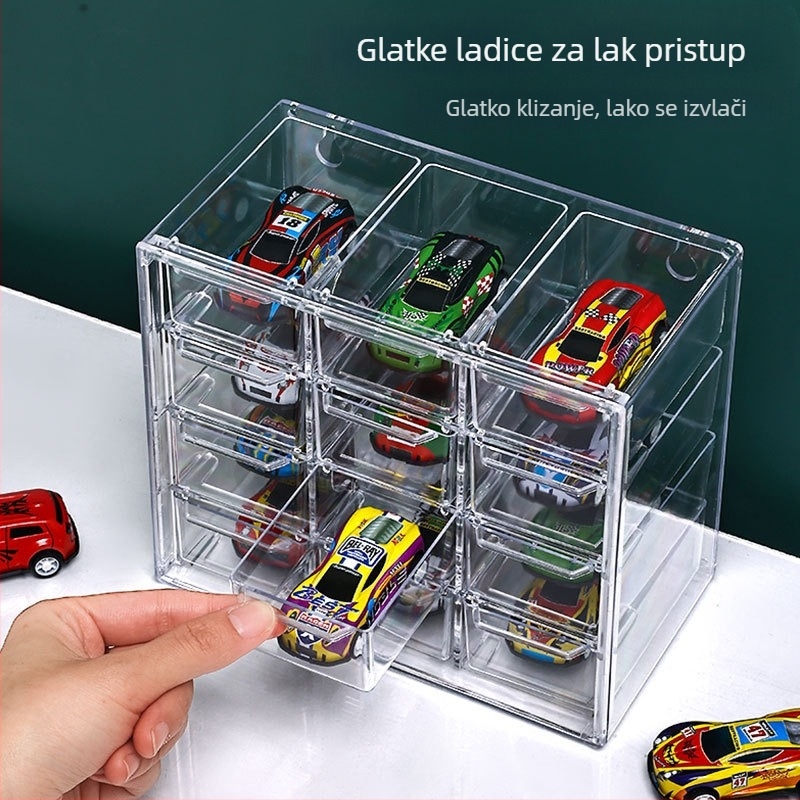 Izložbeni stalak za metalne modele automobila i kutija za pohranu igračaka