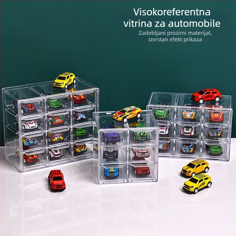 Izložbeni stalak za metalne modele automobila i kutija za pohranu igračaka