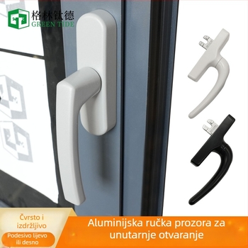 Kuka za prozor od izoliranog aluminija s termičkim prekidom, unutarnja ručka za otvaranje i pribor za zaključavanje prozora i vrata