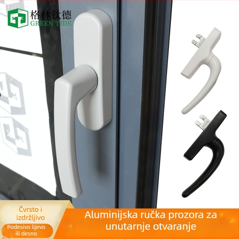 Kuka za prozor od izoliranog aluminija s termičkim prekidom, unutarnja ručka za otvaranje i pribor za zaključavanje prozora i vrata
