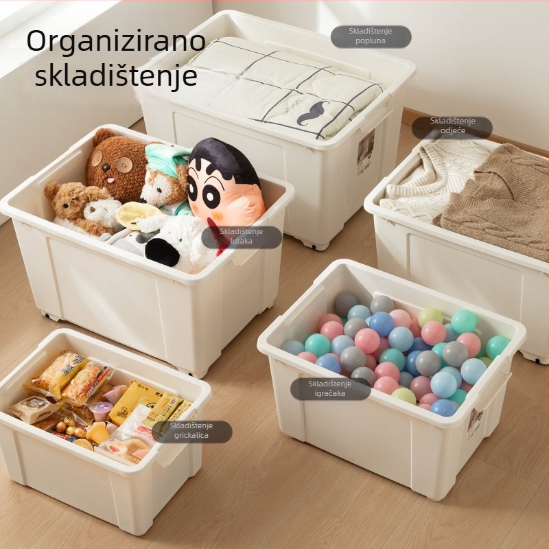 Kutije za skladištenje igračaka i odjeće s poklopcem, prilagodljiv logotip – prenosni organizatori za spavaću sobu i dom
