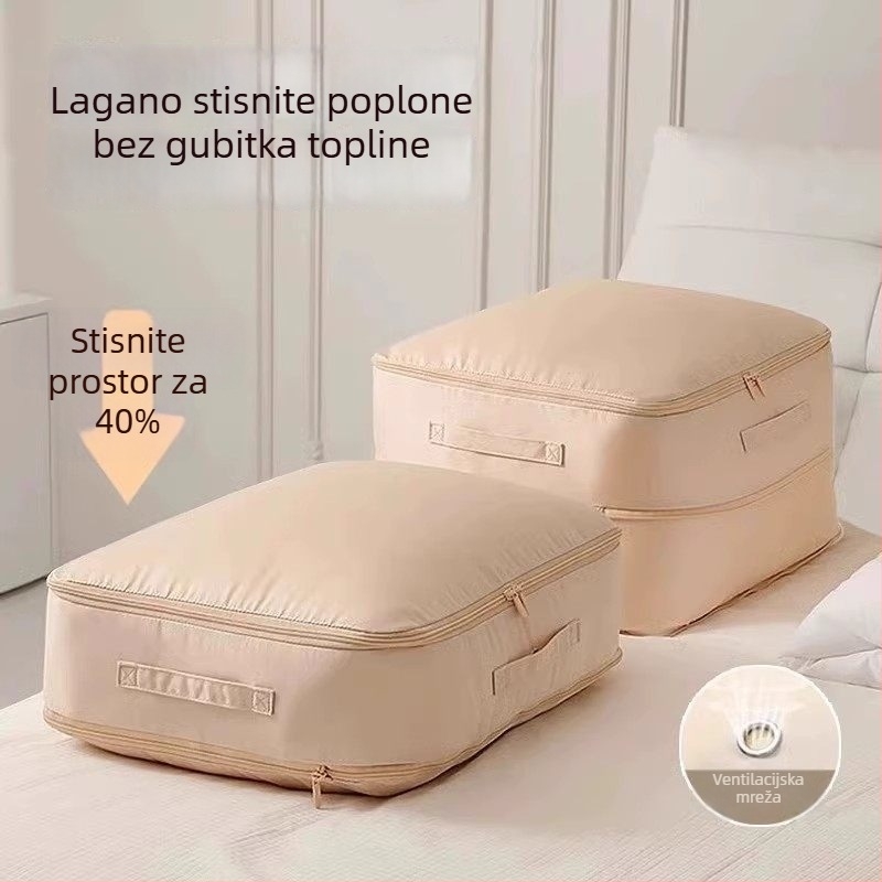 Vertikalne vreće za skladištenje odjeće i deke sa zatvaračem za kompresiju – zaštita od prašine, kućni organizator