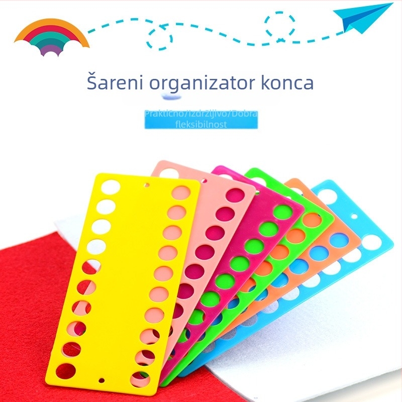 Ploča za namatanje konca za krstni šav, organizator konca, pločica za namatanje konca, boje variraju