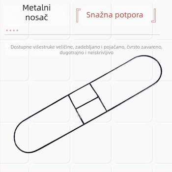 Pribor za mop: debela jednopolna šipka, rotirajući čeljust, željezni okvir, okvir za prašinu, držač za mop