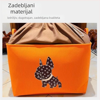 Kutija za odlaganje od tkanine za odjeću, velik kapacitet 100 L, organizator garderobe, karikaturalni uzorak