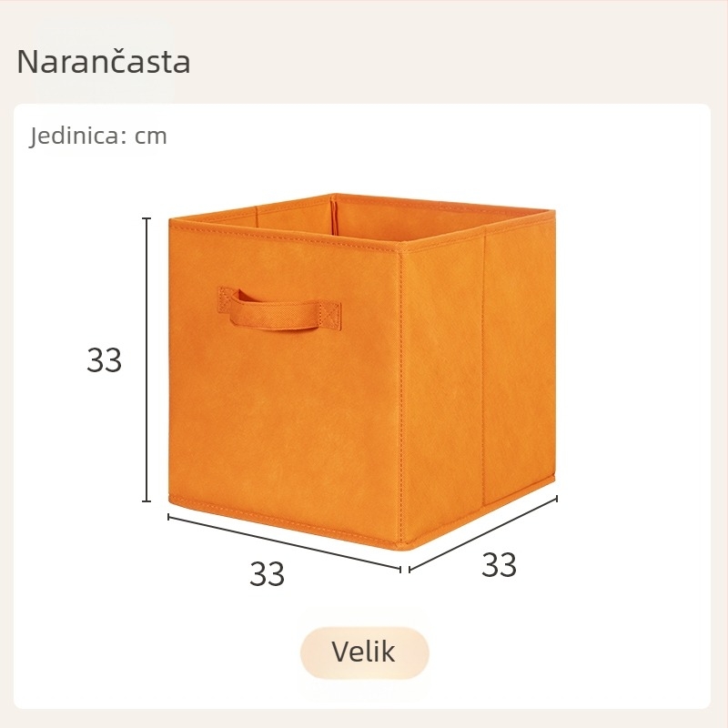 Kvadratna tekstilna kutija za skladištenje bez poklopca, za odjeću i igračke, japanski stil