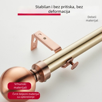 Brončani nosač zavjesa za okvir vrata, jednostavan monorelni nosač od željeza