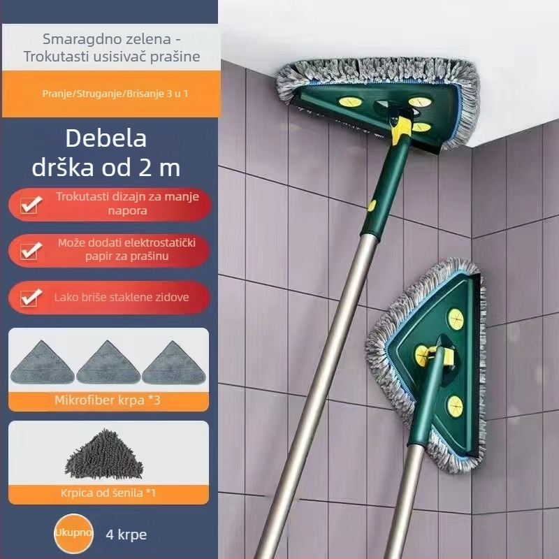 Trokutasti teleskopni mop za čišćenje stropa i zidova