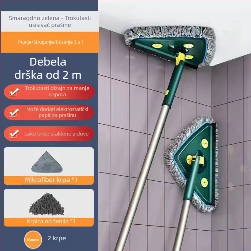 Trokutasti teleskopni mop za čišćenje stropa i zidova