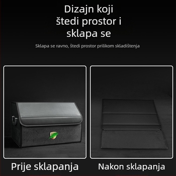 Sklopivi organizator za prtljažnik automobila, kutija za pohranu, vodootporna, izolirana, s ručkom