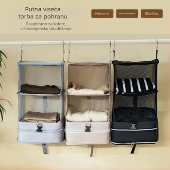 Vješeni putni organizator, višenamjensko skladište, sklopiva torba za odjeću