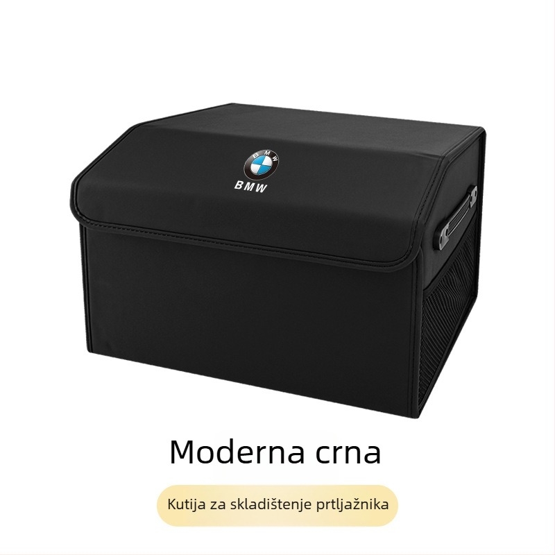 Kožna kutija za prtljažnik BMW – kompatibilna s 3. Serijom, 5. Serijom, 7. Serijom, X1, X3, X4, X5, X6 GT — sklopiva unutarnja kutija za pohranu, s držačem