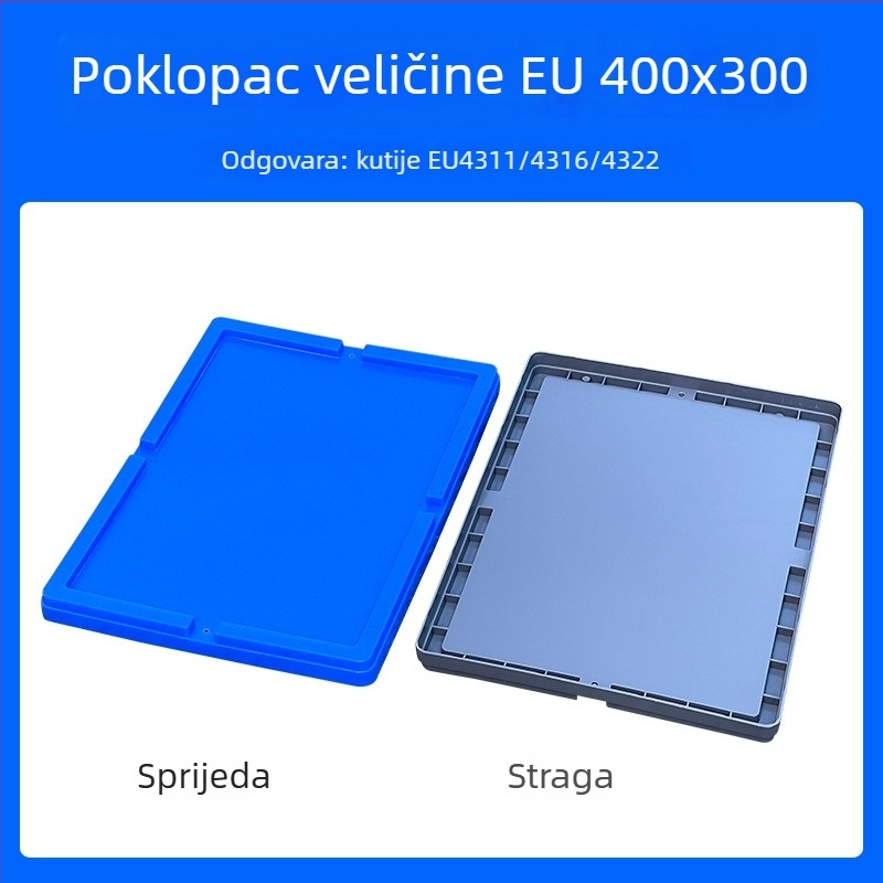Pravokutna plastična kutija za pohranu s odvojenim poklopom – pogodna za poljoprivredu i logistiku