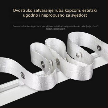 Luksuzna nevidljiva aluminijska tračnica za zavjese sa skrivenim montažom i valovito‑zmijskim profilom za visi zavjese