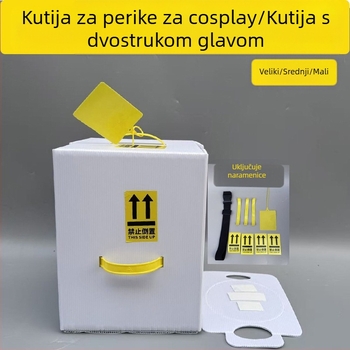 Sklopiva prijenosna kutija za pohranu cosplay rekvizita za glavu, kutija za perike i Itabag te putovanje