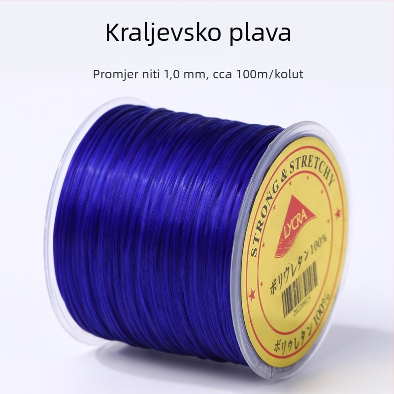 50 m ploski elastični Lycra konac, šarene kristalne perle za DIY narukvice