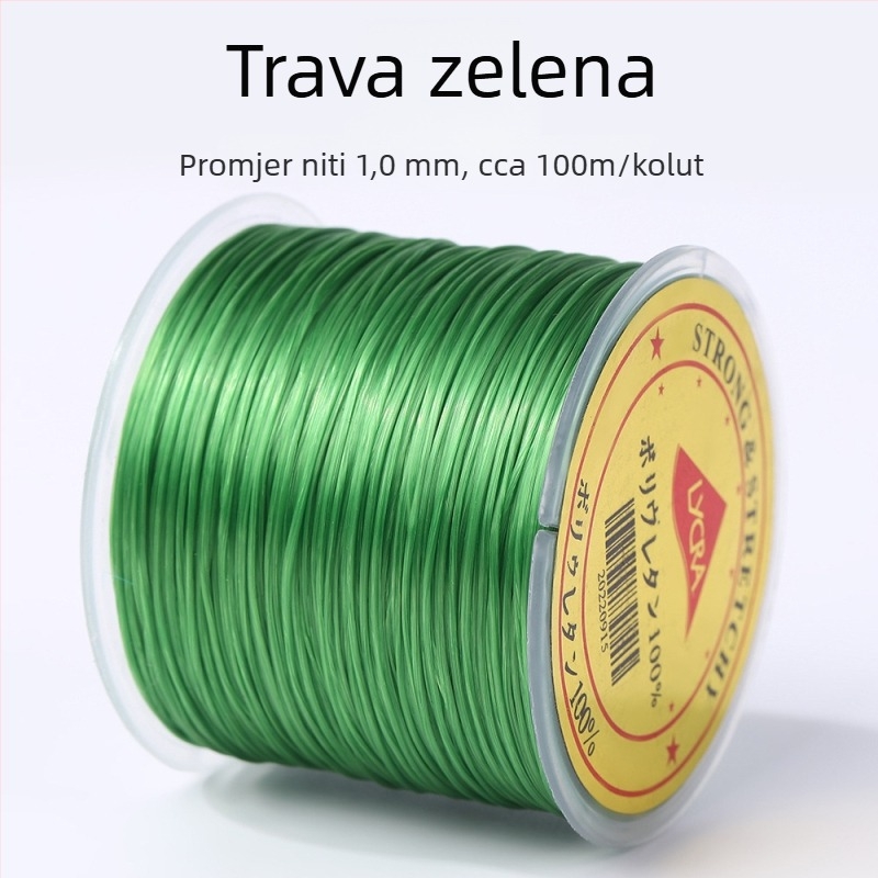 50 m ploski elastični Lycra konac, šarene kristalne perle za DIY narukvice