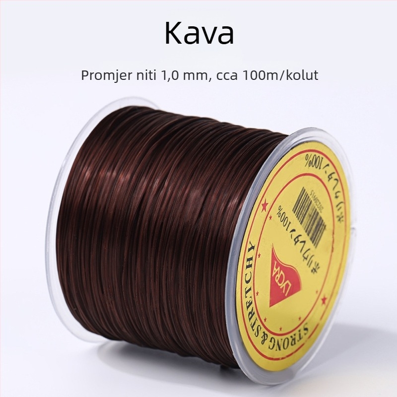 50 m ploski elastični Lycra konac, šarene kristalne perle za DIY narukvice