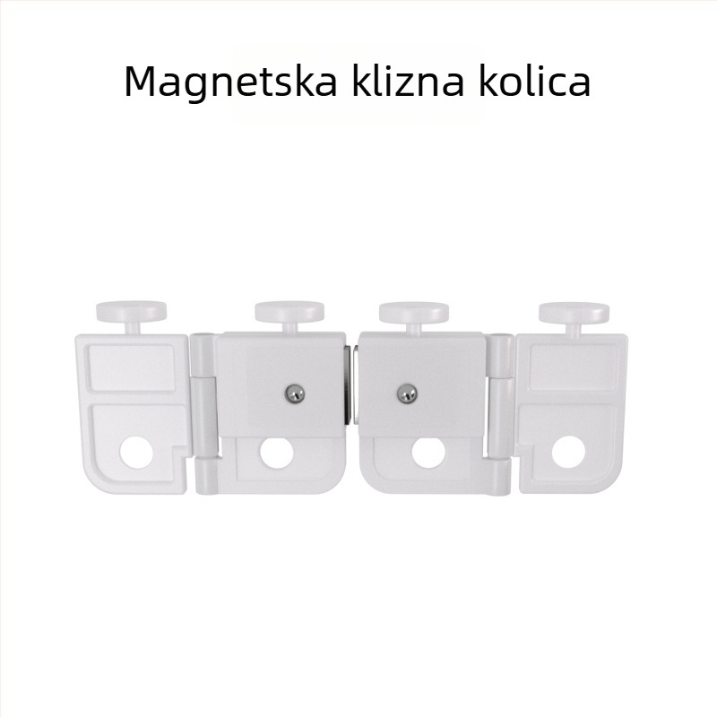 Set aluminijskih zavjesnih tračnica, dvostruka tračnica, tiho klizanje, montaža na strop
