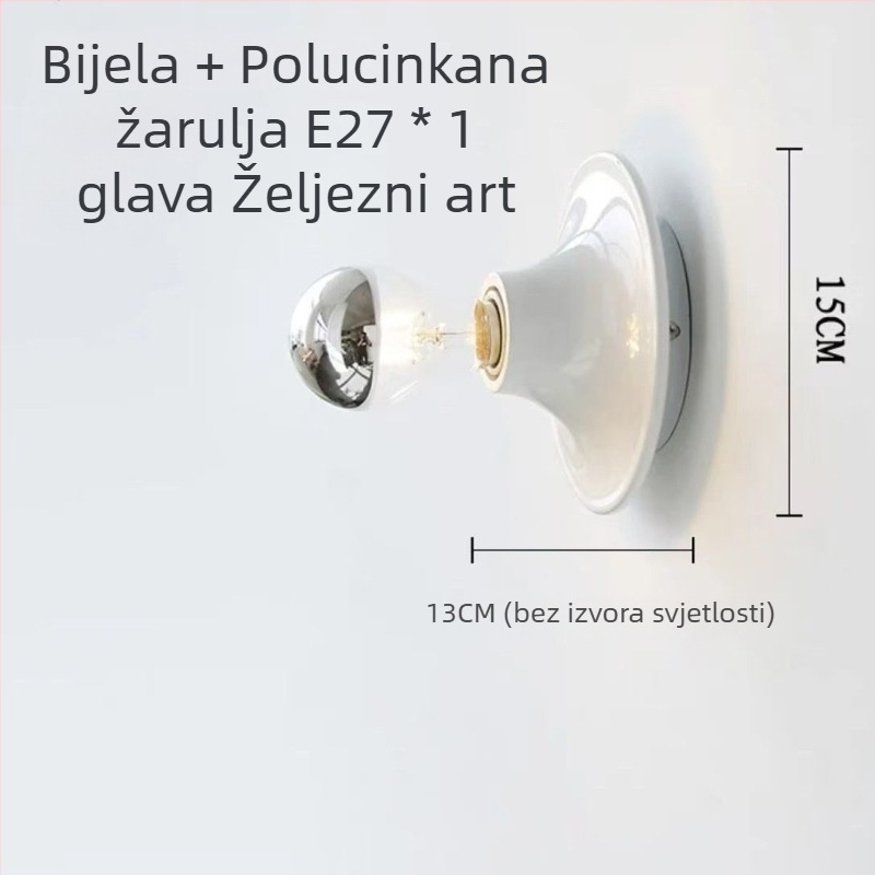 Jednostavna zidna lampa Bauhaus nordijski retro, nostalgični vintage za dnevni boravak, spavaću sobu i hodnik, višebojna dekorativna svjetiljka